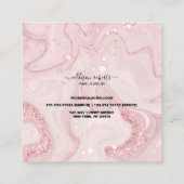 Carte De Visite Carré Soins de bijoux en or rose moderne (Dos)