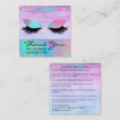 Carte De Visite Carré Soins de Merci chic Iridescente moderne tendance (Devant / Derrière)