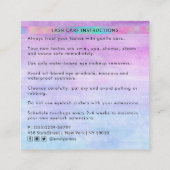 Carte De Visite Carré Soins de Merci chic Iridescente moderne tendance (Dos)