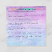 Carte De Visite Carré Soins de Merci chic Iridescente moderne tendance (Dos)