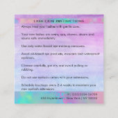 Carte De Visite Carré Soins de Merci chic Iridescente moderne tendance (Dos)