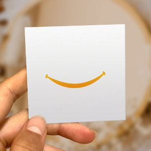 Carte De Visite Carré Soins Dentaires Grand Sourire Dentiste Minimaliste