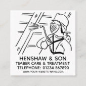 Carte De Visite Carré Soins du bois et traitement du bois (Devant)