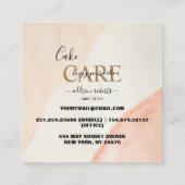 Carte De Visite Carré Soins simples en terre cuite orange (Dos)