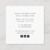 Carte De Visite Carré Soleil Noir Céleste Lune Yoga (Dos)