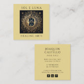 Carte De Visite Carré Soleil noir glacé holistique (Devant / Derrière)