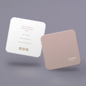 Carte De Visite Carré Solide "Dusty Blush"