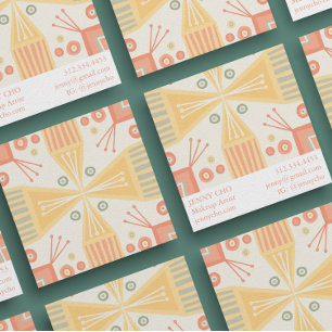 Carte De Visite Carré Sorbet Geometric Chic Modern Unique 