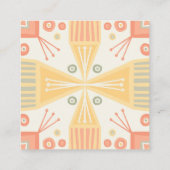 Carte De Visite Carré Sorbet Géométrique Chic Moderne Unique (Dos)