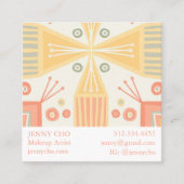 Carte De Visite Carré Sorbet Géométrique Chic Moderne Unique (Devant)