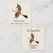 Carte De Visite Carré Sorcière sur un salon occulte (Devant / Derrière)