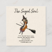 Carte De Visite Carré Sorcière sur un salon occulte (Dos)