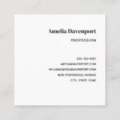 Carte De Visite Carré Sourire rose Sloth conduisant une convertible (Dos)