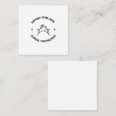 Carte De Visite Carré Soutenez votre psychologue local (Devant / Derrière)