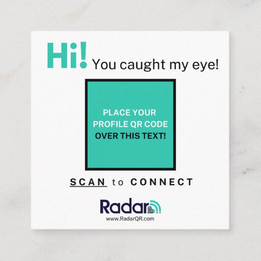 CARTE DE VISITE CARRÉ SOYEZ GENTIL, BRILLEZ ! (Dos)