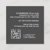 Carte De Visite Carré Spa Carré gris simple (Dos)