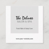 Carte De Visite Carré Spa Carré gris simple (Devant)