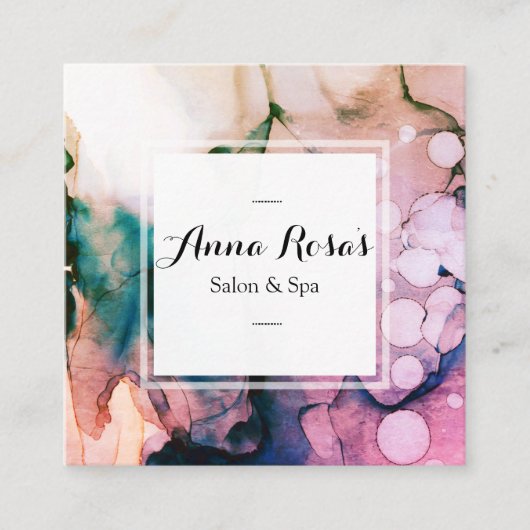 Carte De Visite Carré Spa de *~* et lavande artistique abstraite de (Devant)