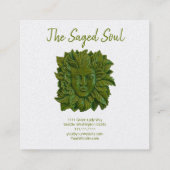 Carte De Visite Carré Spa de la Journée de la femme verte (Dos)