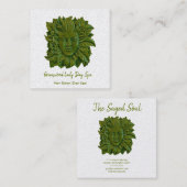 Carte De Visite Carré Spa de la Journée de la femme verte (Devant / Derrière)