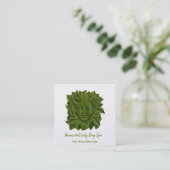 Carte De Visite Carré Spa de la Journée de la femme verte (Debout devant)