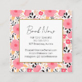 Carte De Visite Carré Spa de maquillage pour salon floral (Dos)