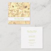 Carte De Visite Carré *~* Spa Populaire Chic Floral Motif Fille Beauté (Devant / Derrière)