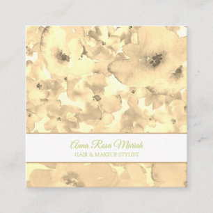 Carte De Visite Carré *~* Spa Populaire Chic Floral Pattern Girls