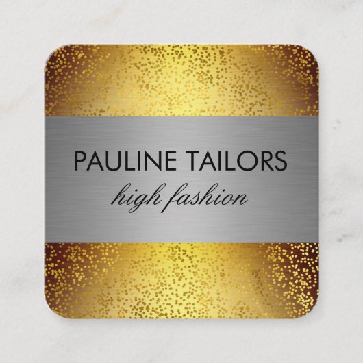 Carte De Visite Carré Speckles métalliques / Gold (Devant)