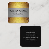 Carte De Visite Carré Speckles métalliques / Gold (Devant / Derrière)