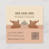 Carte De Visite Carré Sphinx renaissance baroque beige (Dos)