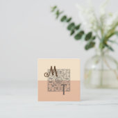 Carte De Visite Carré Sphinx renaissance baroque beige (Debout devant)