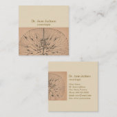 Carte De Visite Carré Spinal Cord Glial Cells Drawing (Devant / Derrière)