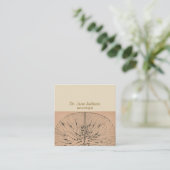 Carte De Visite Carré Spinal Cord Glial Cells Drawing (Debout devant)