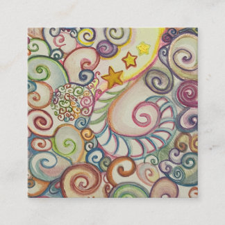 Carte De Visite Carré spiral drawing
