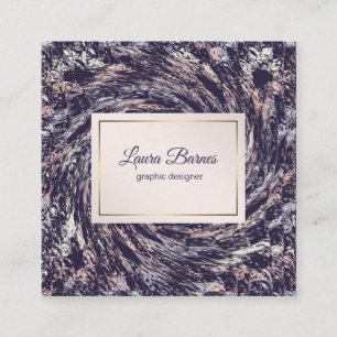 Carte De Visite Carré Spirale rose violette abstraite