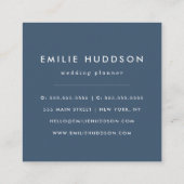 Carte De Visite Carré Spots Dalmatiens Bleus Marine, Points Dalmatiens,  (Dos)