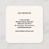 Carte De Visite Carré Spray Tan Cuivre Sun Rays Carré B (Dos)