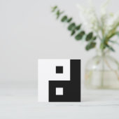 Carte De Visite Carré Square Yin Yang (Debout devant)