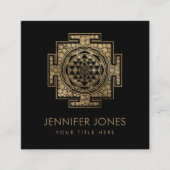 Carte De Visite Carré Sri Yantra / Sri Chakra Dot Art (Devant)