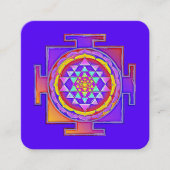 Carte De Visite Carré Sri Yantra - Symbole hindouiste Design 1 (Devant)