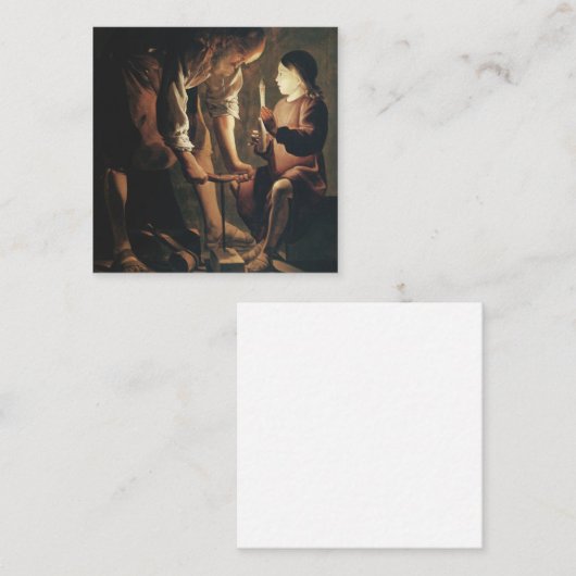 Carte De Visite Carré St. Joseph Le Charpentier (Devant / Derrière)