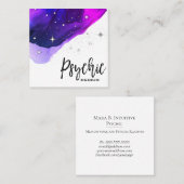 Carte De Visite Carré *~* Stars Psychique Moyenne Aquarelle (Devant / Derrière)