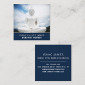 Carte De Visite Carré Statue bouddhique blanche, Bouddhisme, Bouddhisme (Devant / Derrière)