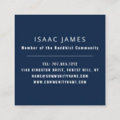 Carte De Visite Carré Statue bouddhique blanche, Bouddhisme, Bouddhisme (Dos)