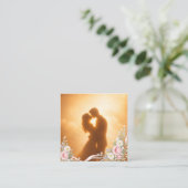 Carte De Visite Carré Sticker (Debout devant)