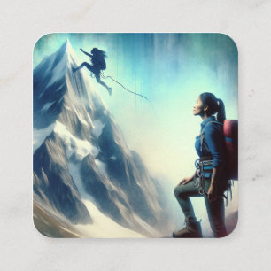 Carte De Visite Carré Sticker "Dream Big, Oser échouer"