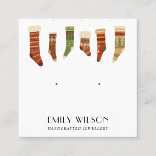 CARTE DE VISITE CARRÉ STOCKS FESTIFS DE NOËL ÉTUDIANT ÉTABLISSEMENT DE R