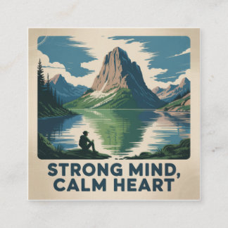 Carte De Visite Carré Strong Mind, Calm Heart
