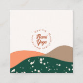 Carte De Visite Carré Studio Abstrait moderne Terra Cotta Yoga (Devant)